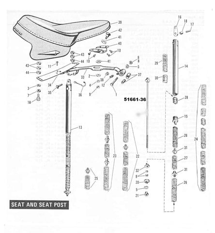 51661-36 Seat Post Rod Parkerized USA