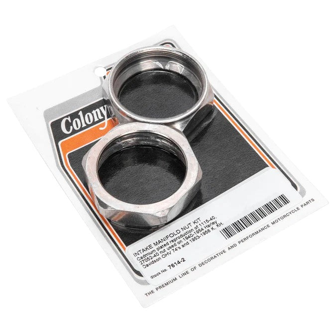 27052-40 Old1115-40 Cadmium Plated Intake Manifold Nuts Colony USA 7614-2