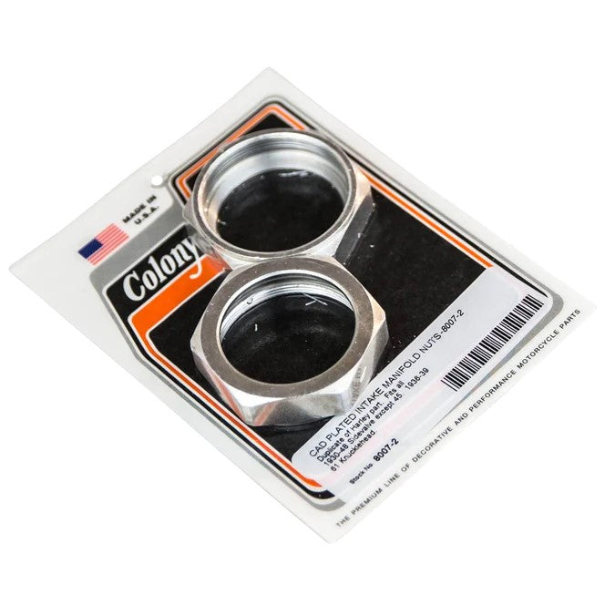 27050-30 old 1115-30 Cadmium Plated Intake Manifold Nuts Colony USA 8007-2