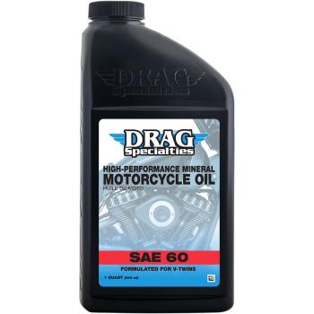36010768 SAE 60 motorcycle oil for V-twin engines from Drag Specialties