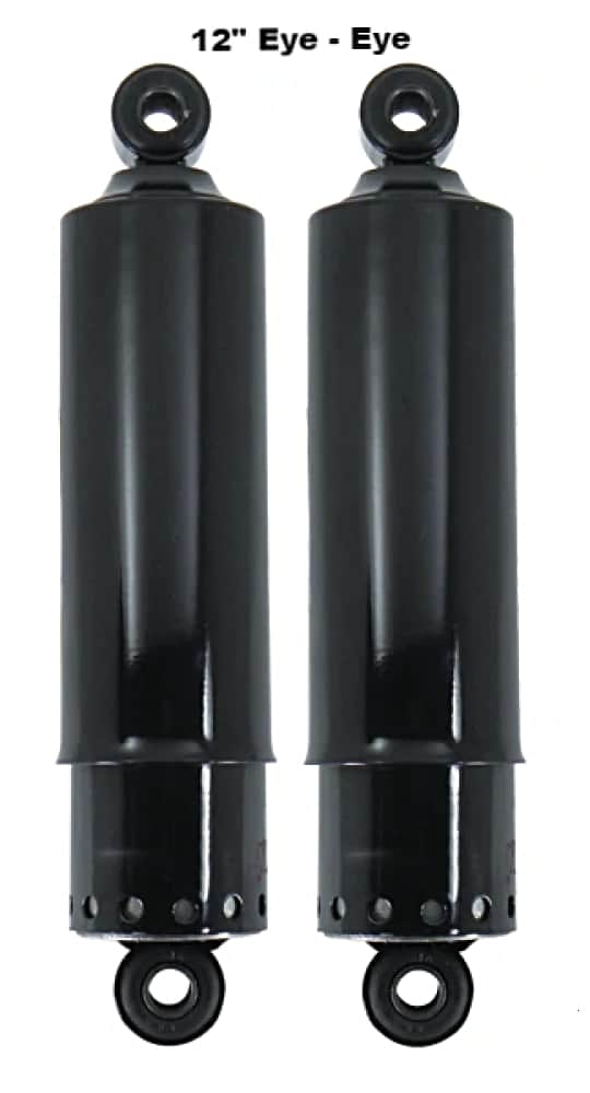 54500-73B Black Full Coverage 12" Shocks For Square Swingarm