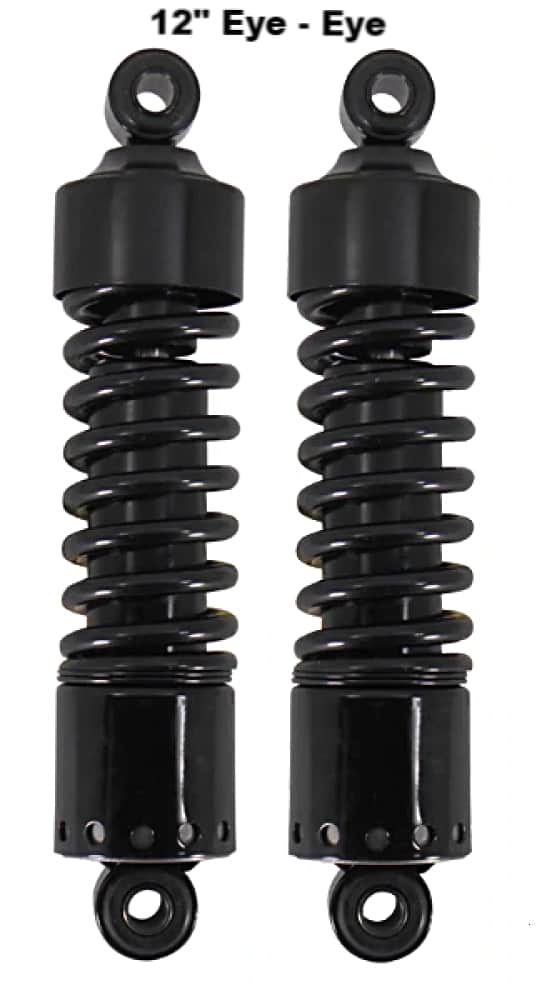 54508-73 Exposed Spring Black Rear Shocks