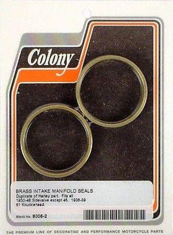 27057-30 OLD 1118-30 BRASS INTAKE SEAL 36-39 KNUCKLEHEAD COLONY 8006-2