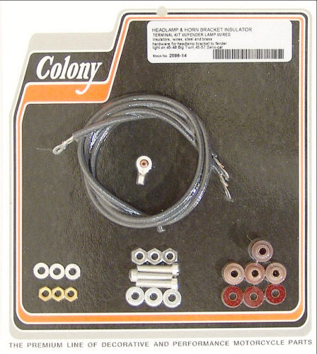 2096-14 Headlamp and Horn Bracket Insulating Terminal Kit with Fender Lamp Wire