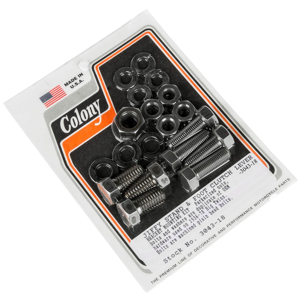 3043-18 Jiffy Stand And Foot Clutch Mount Kit Colony USA