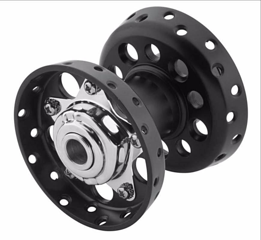 43540-36T Old 3958-36 Tapered Bearing Up-Dated Black And Chrome Star Hub