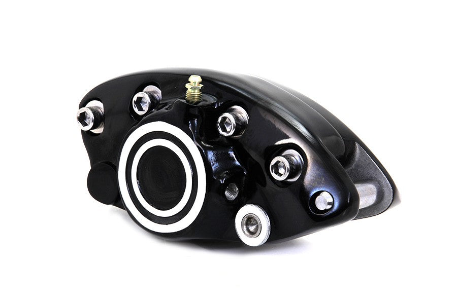 44105-72A Black Rear 1 Piston Banana Caliper with Bullseye