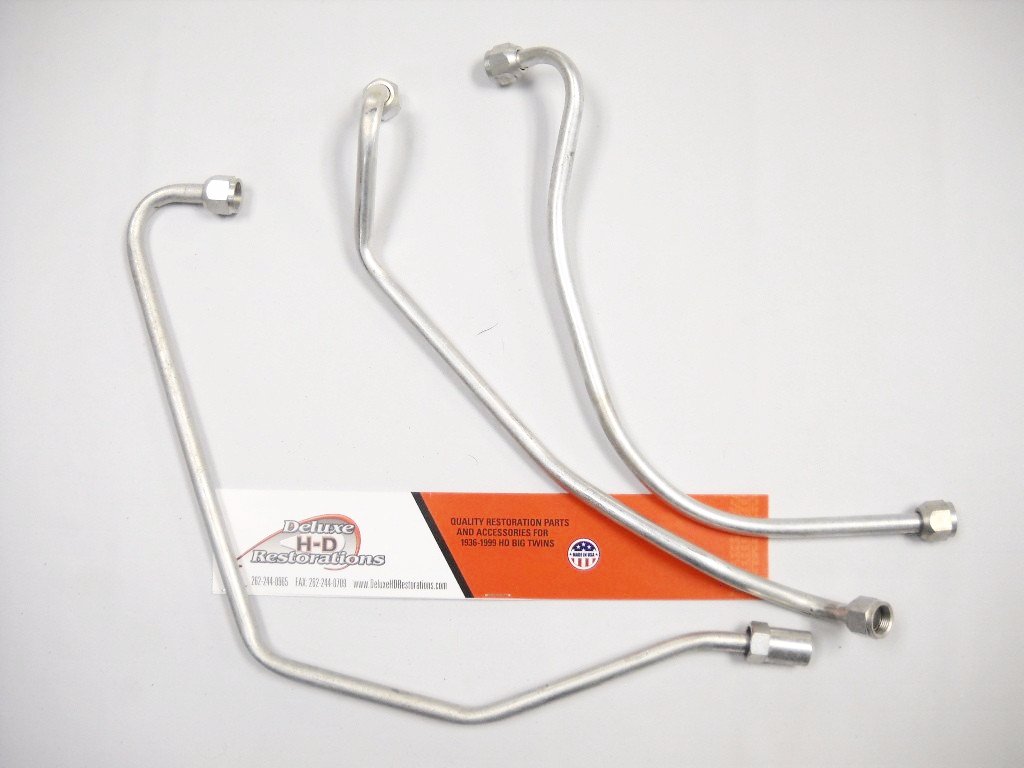 1950-1957 PANHEAD CADMIUM PLATED OIL LINE KIT WITHOUT FILTER