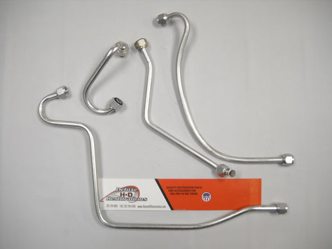 1958-1964 PANHEAD CADMIUM PLATED OIL LINE KIT WITH FILTER