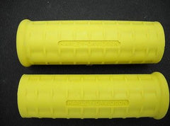 56212-53Y USA MADE PANHEAD YELLOW GRIPS 1954-1961 CORRECT SMALL HOLE