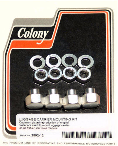PANHEAD Luggage Carrier Mounting Kit CAD PLATED USA COLONY 2592-12