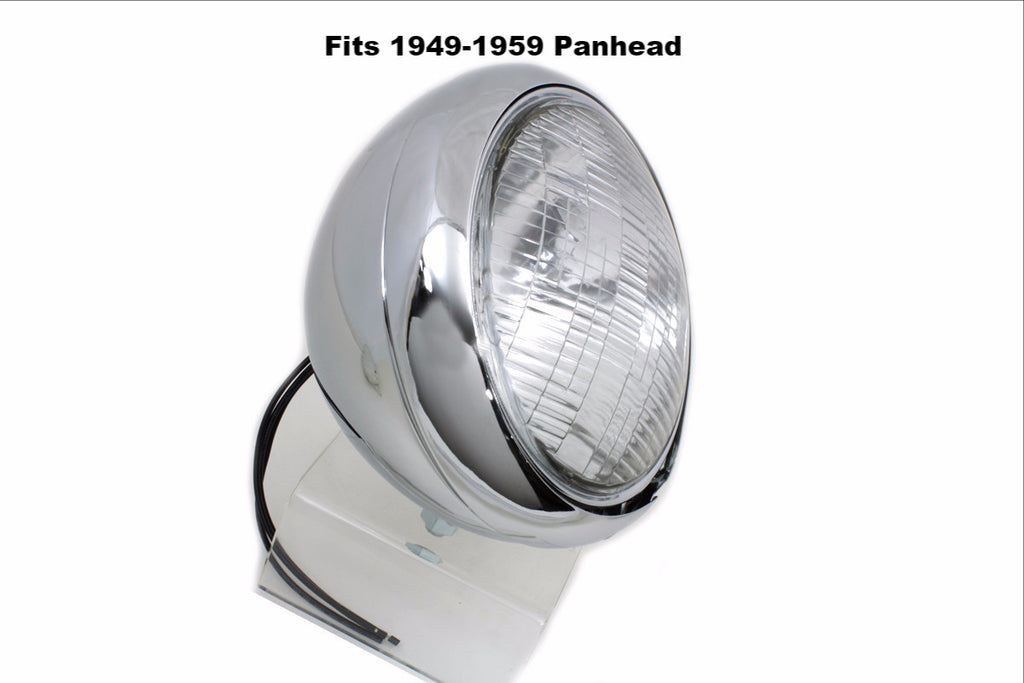67701-49C HEADLIGHT ASSEMBLY, CHROME  6V "Guide Made in USA"