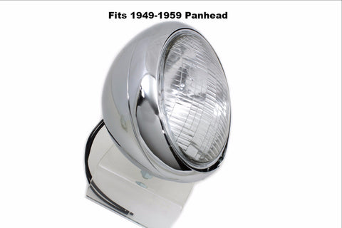 67701-49C HEADLIGHT ASSEMBLY, CHROME  6V "Guide Made in USA"