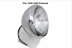 67701-49C HEADLIGHT ASSEMBLY, CHROME  6V "Guide Made in USA"