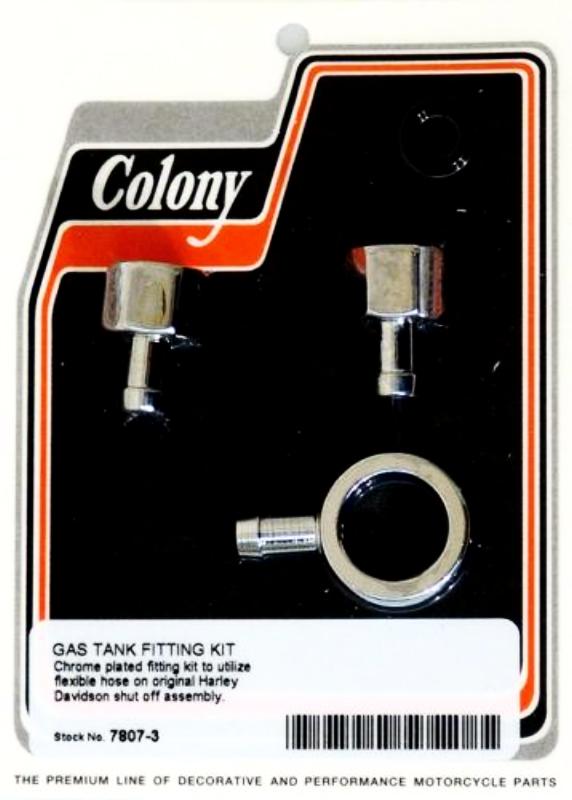 RUBBER GAS LINE FITTING KIT 1950-1965 FOR STOCK HD TANKS 7807-3