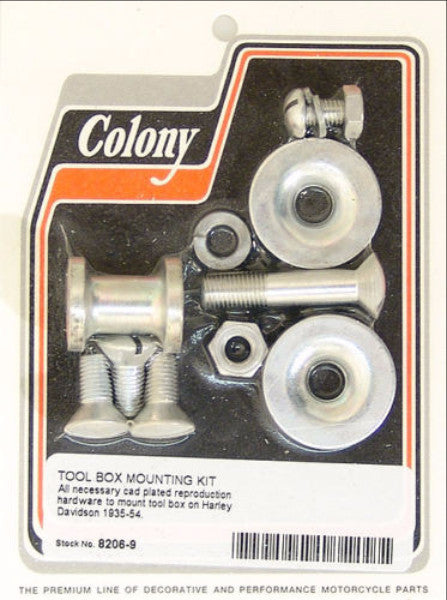 1935-1954 TOOL BOX MOUNT KIT CAD PLATED COLONY 8206-9