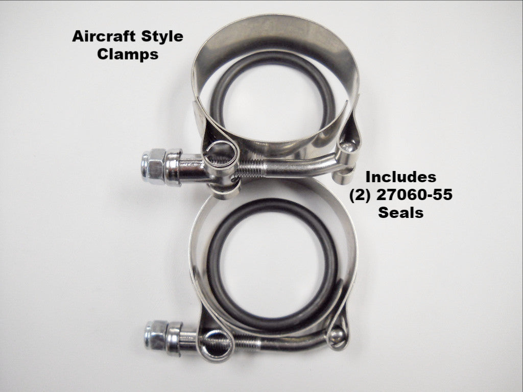27063-57A & 27060-55 Aircraft Style Stainless Intake Manifold Clamps