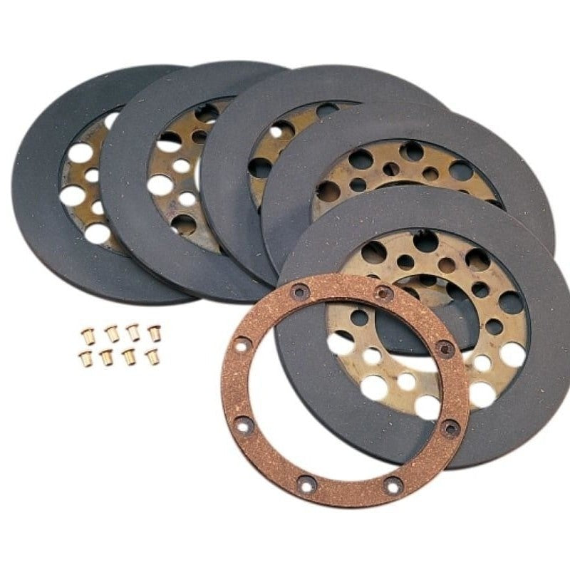 37850-68A 5 Piece Clutch Friction Set Heavy-Duty Police Style Shovelhead 1968 to Early 1984