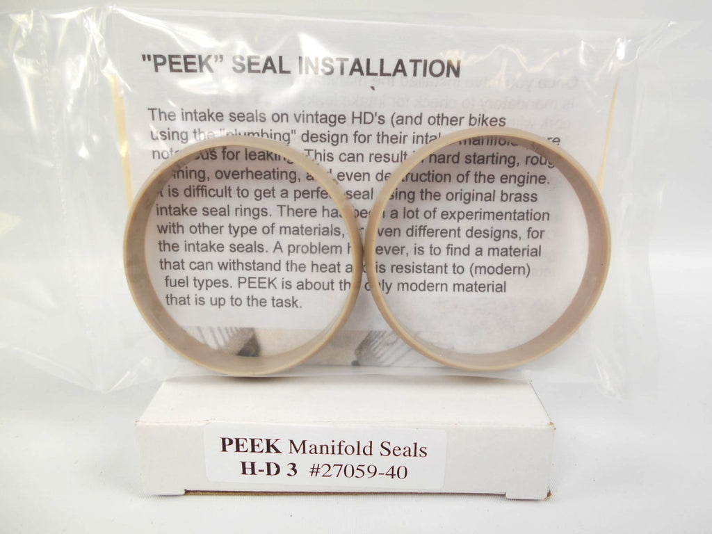 27059-40 OLD 1118-40 'PEEK' Knucklehead Panhead 1-45/64” ID Intake Seals