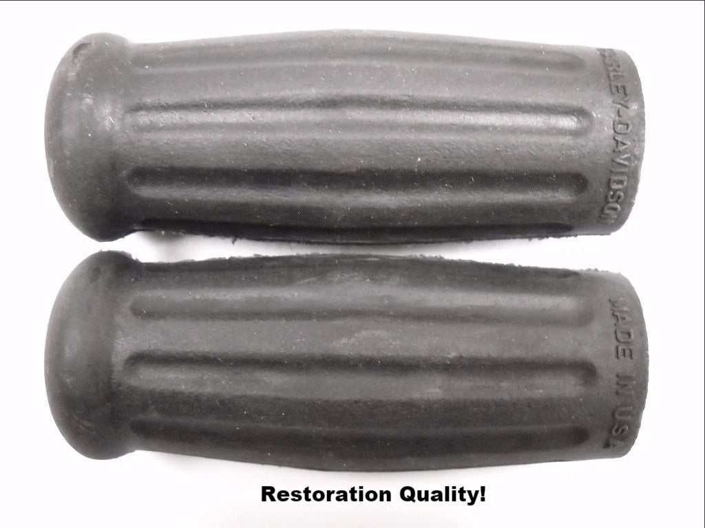 56204-35 OLD 3310-33B 1936-1949 KNUCKLEHEAD PANHEAD SPRINGER HANDLEBAR GRIPS BLACK CLOTH WRAP INSIDE