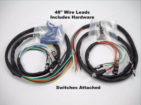1972-1981 Shovelhead Left and Right Handlebar Wire Harness with Switches