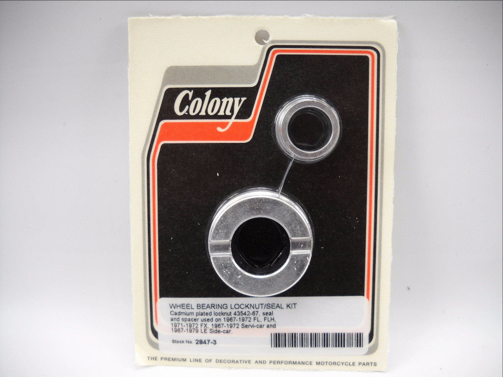 SHOVELHEAD Wheel Bearing Locknut Seal Kit CAD PLATED USA COLONY 2847-3