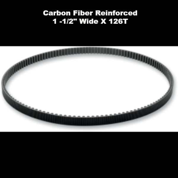 40003-79A Gates Rear Final Drive Belt Carbon Fiber Reinforced 4 Speed 1 1/2" 126T